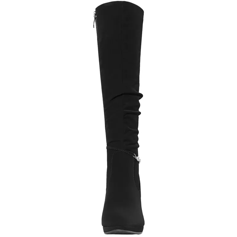 Women's Knee-High Platform Heeled Boots