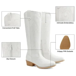 Women’s Knee-High Western Block Heel Boots