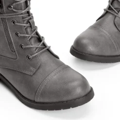 Women’s Knit-Cuff Moto Ankle Boots