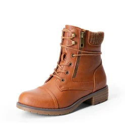 Women’s Knit-Cuff Moto Ankle Boots