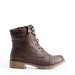 Women’s Knit-Cuff Moto Ankle Boots