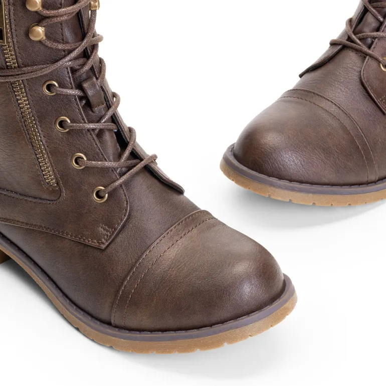 Women’s Knit-Cuff Moto Ankle Boots