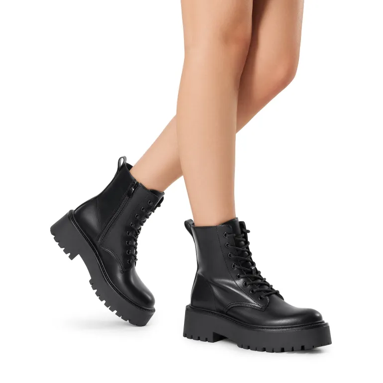 Women’s Lace-Up Combat Ankle Boots