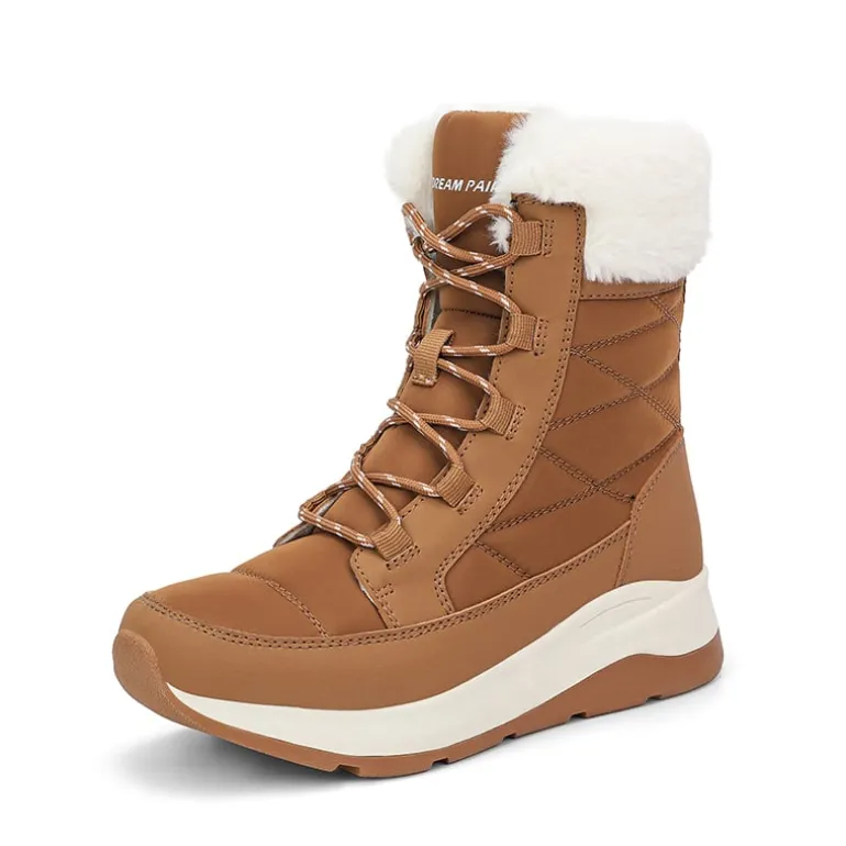 Women’s Lace-up Fur Snow Boots