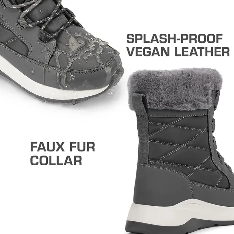 Women’s Lace-up Fur Snow Boots