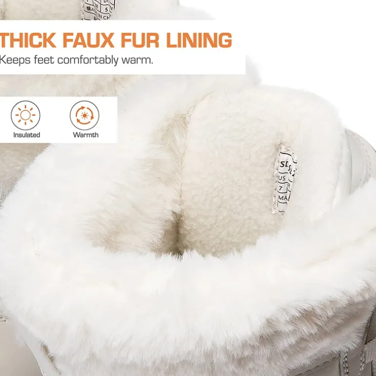 Women’s Lace-up Fur Snow Boots
