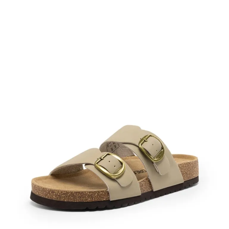 Women’s Leather Slip-On Sandals with Arch Support