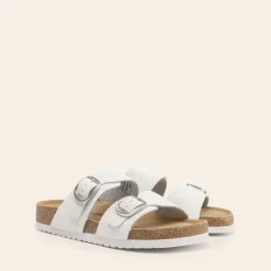 Women’s Leather Slip-On Sandals with Arch Support