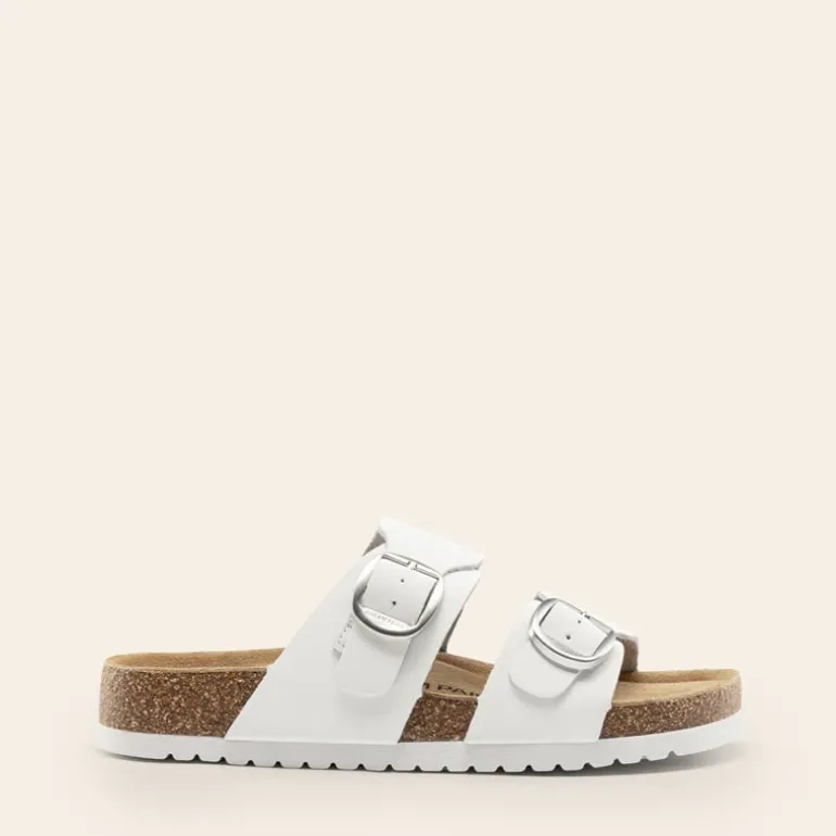 Women’s Leather Slip-On Sandals with Arch Support