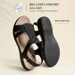 Women’s Lightweight Flat Sandals with Arch Support