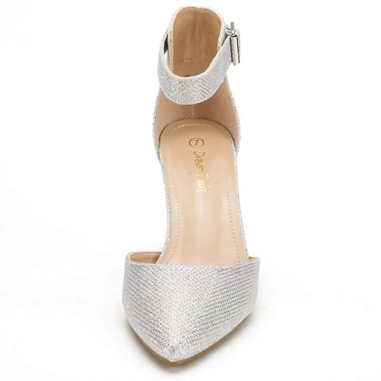 Women's Low Heel Ankle Strap Pumps