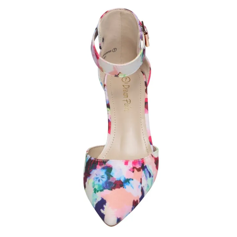 Women's Low Heel Ankle Strap Pumps