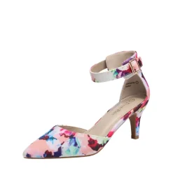 Women's Low Heel Ankle Strap Pumps
