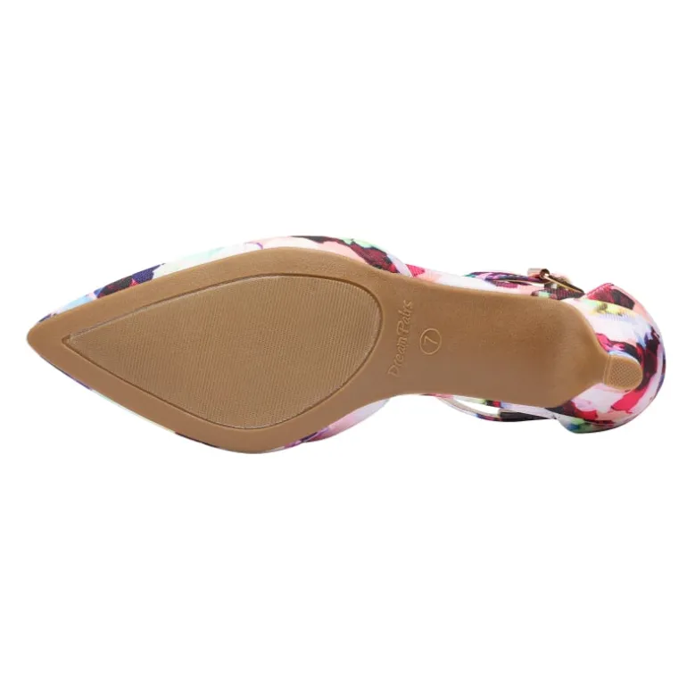 Women's Low Heel Ankle Strap Pumps