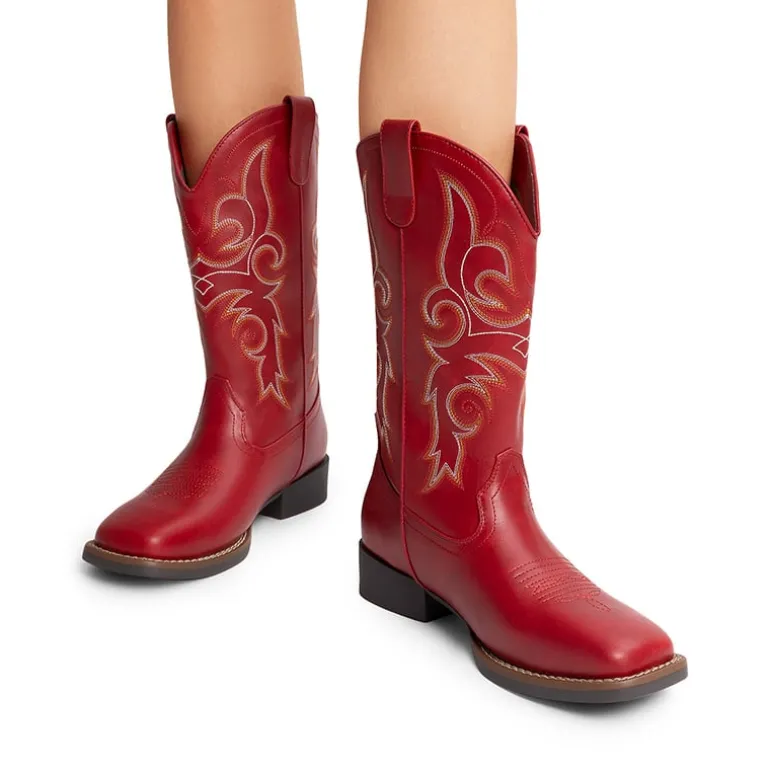 Women’s Mid-Calf Embroidered Cowboy Boots
