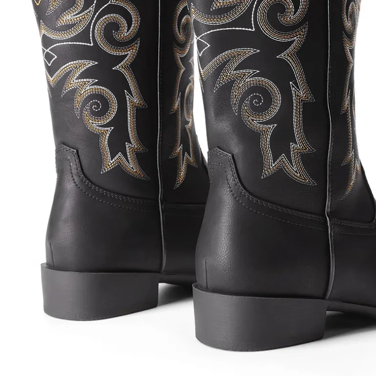 Women’s Mid-Calf Embroidered Cowboy Boots