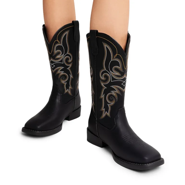 Women’s Mid-Calf Embroidered Cowboy Boots