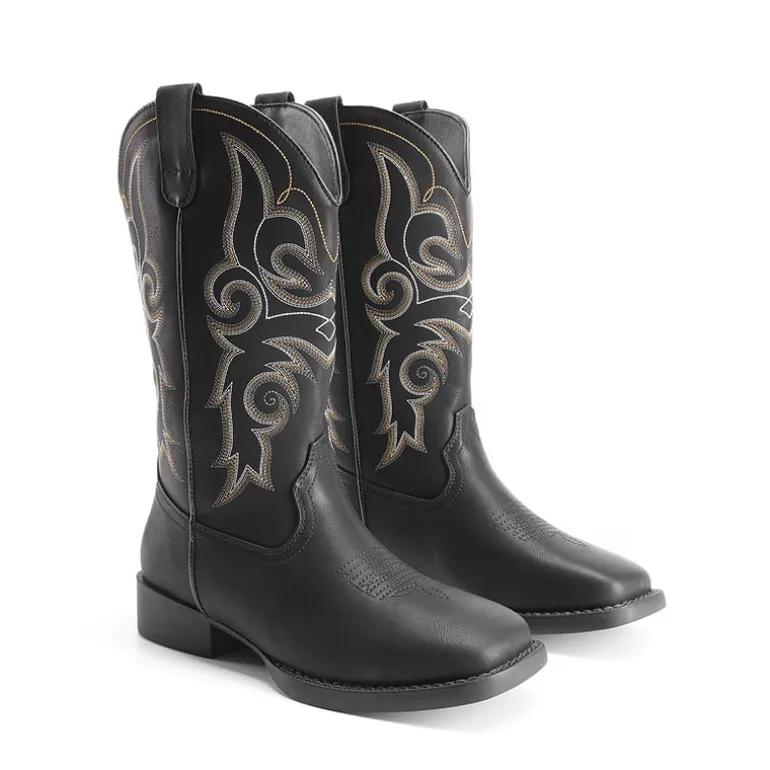 Women’s Mid-Calf Embroidered Cowboy Boots