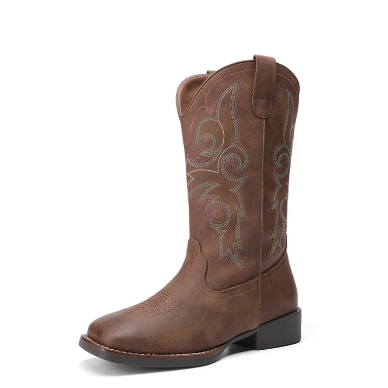 Women’s Mid-Calf Embroidered Cowboy Boots