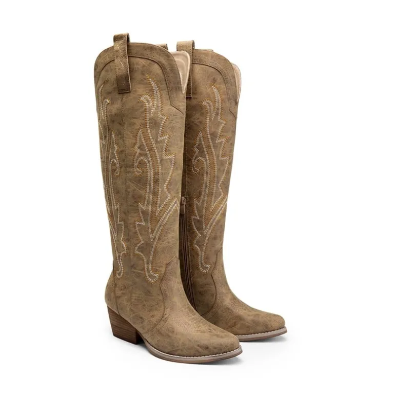 Women’s Mid Heel Western Style Boots