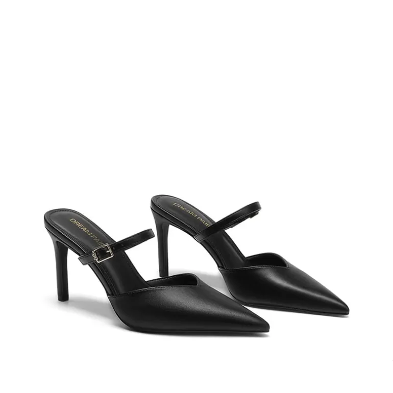 Women’s Mule Stiletto Heels with Adjustable Strap