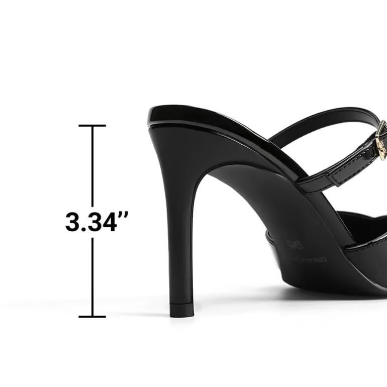 Women’s Mule Stiletto Heels with Adjustable Strap