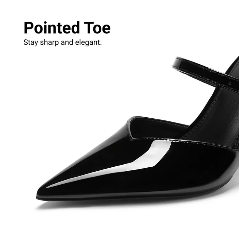 Women’s Mule Stiletto Heels with Adjustable Strap