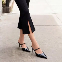 Women’s Mule Stiletto Heels with Adjustable Strap