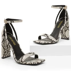 Women's Open Toe Chunky High Heel Sandals
