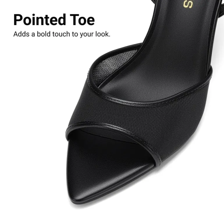 Women's Pointed Open-Toe Stiletto Sandals