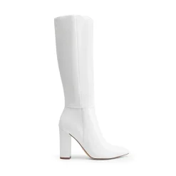 Women’s Pointed-Toe Chunky Heel Knee-high Boots