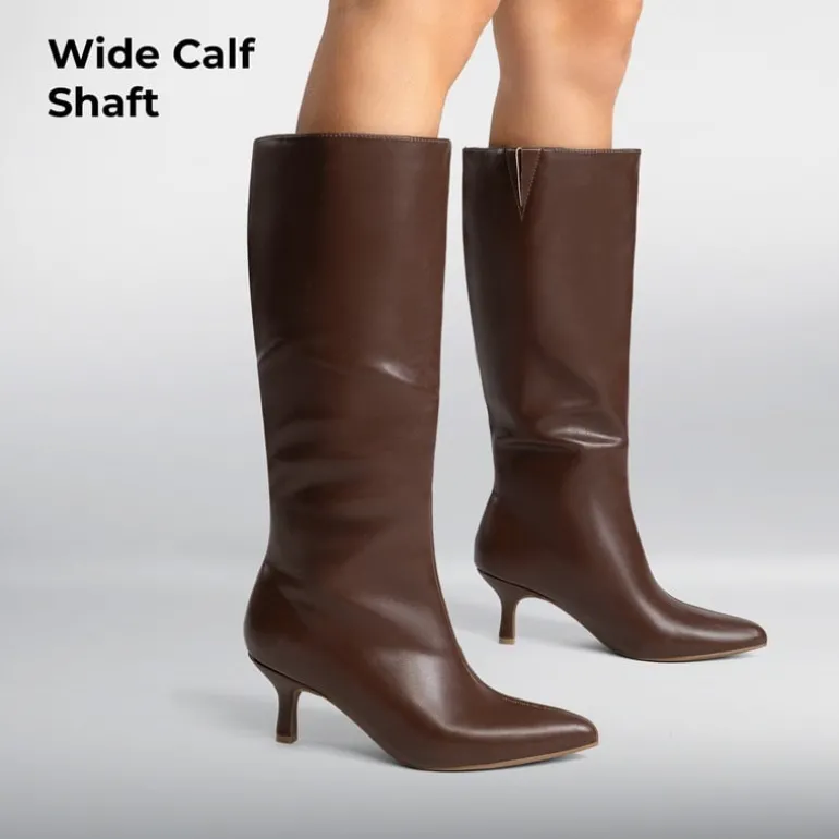 Women’s Pointed-Toe Kitten Heel Boots