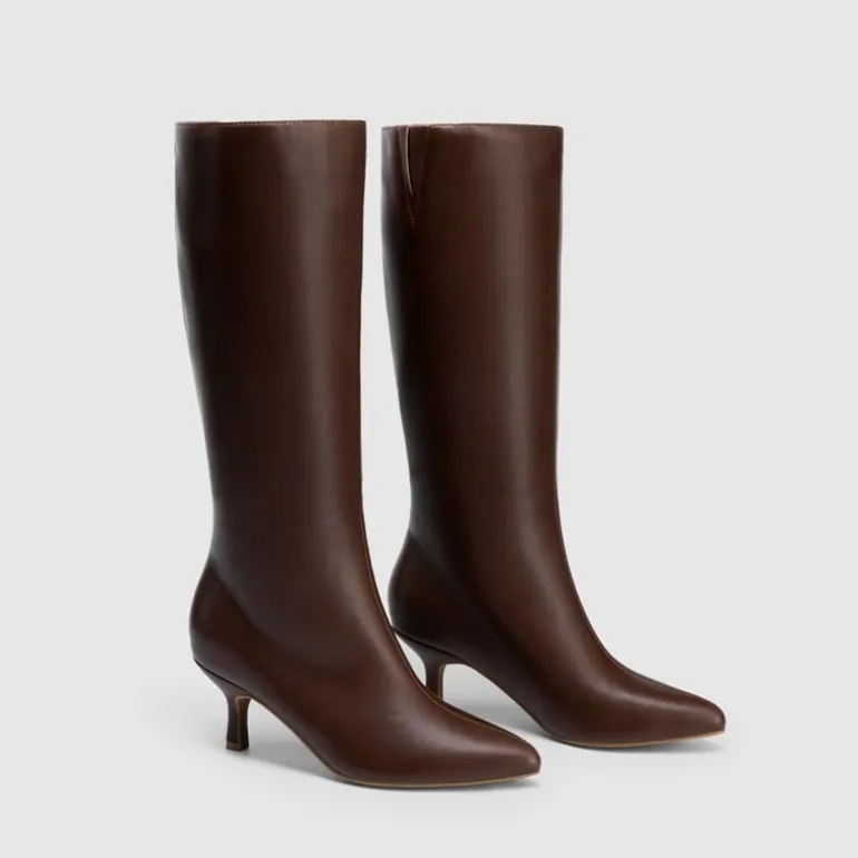 Women’s Pointed-Toe Kitten Heel Boots