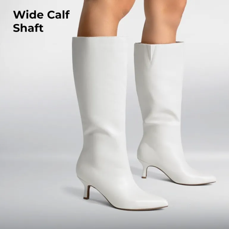 Women’s Pointed-Toe Kitten Heel Boots
