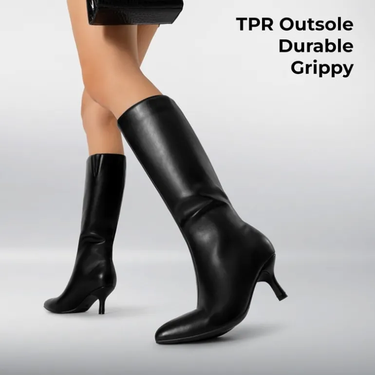 Women’s Pointed-Toe Kitten Heel Boots
