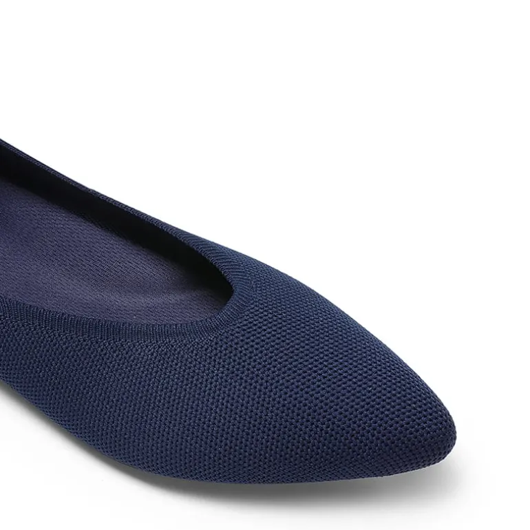 Women's Pointed Toe Knit Slip-On Flats
