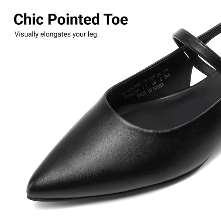 Women’s Pointed Toe Slingback Flats
