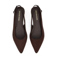 Women's Pointed-Toe Slingback Flats with DIY Ribbon