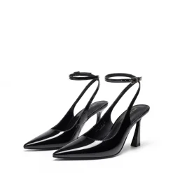 Women’s Pointed Toe Slingback Pumps with Buckle Strap