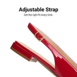 Women's Pointed-Toe Slingback Flats with DIY Ribbon