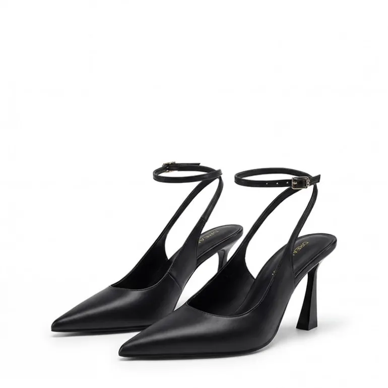Women’s Pointed Toe Slingback Pumps with Buckle Strap