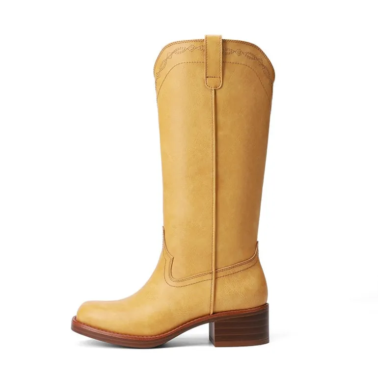 Women’s Retro Embroidered Tall Boots