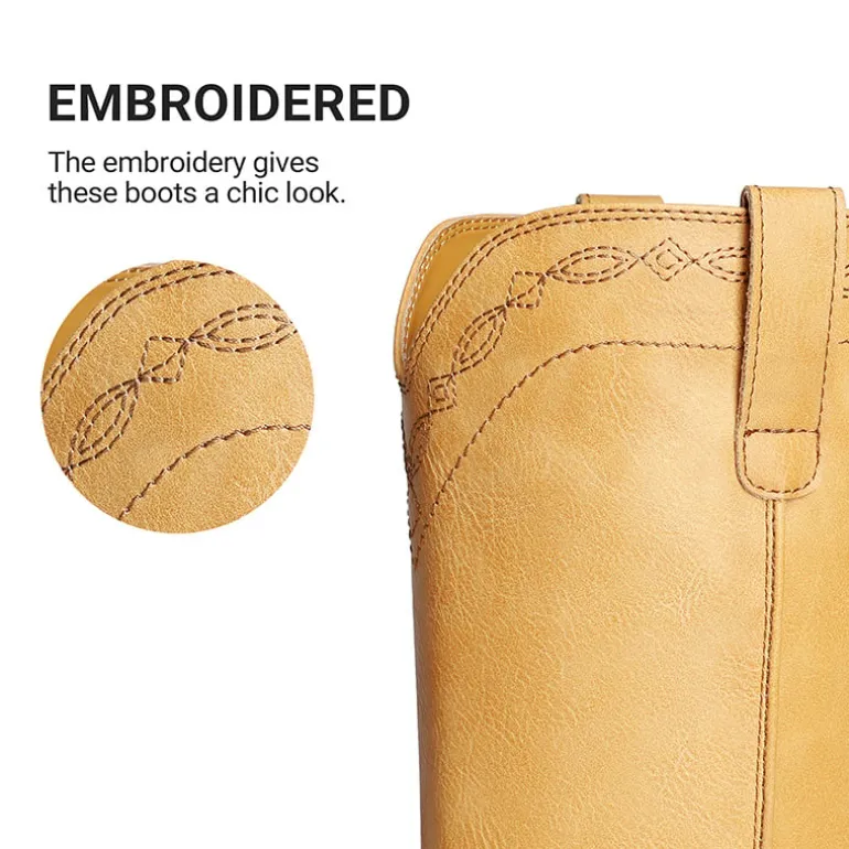 Women’s Retro Embroidered Tall Boots