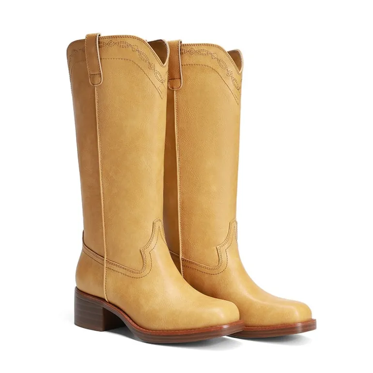 Women’s Retro Embroidered Tall Boots