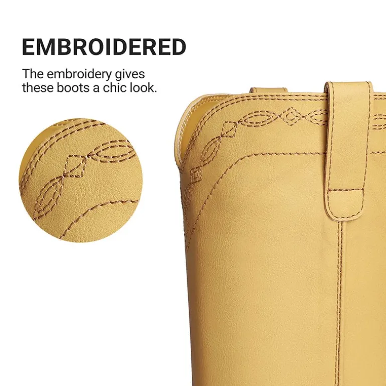 Women’s Retro Embroidered Tall Boots