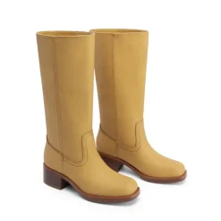 Women’s Retro Square Toe Block Heel Western Boots