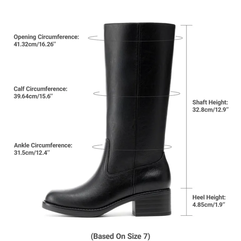 Women’s Retro Square Toe Block Heel Western Boots