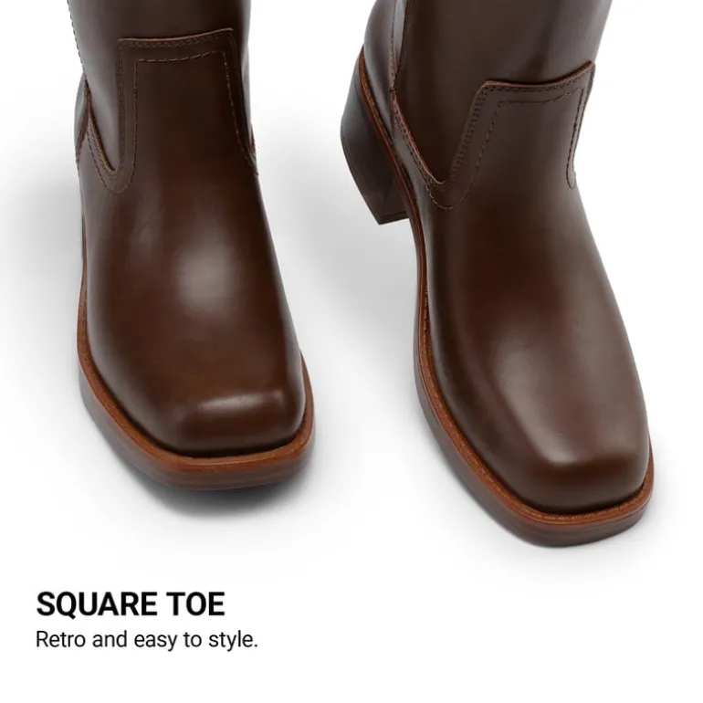 Women’s Retro Square Toe Block Heel Western Boots