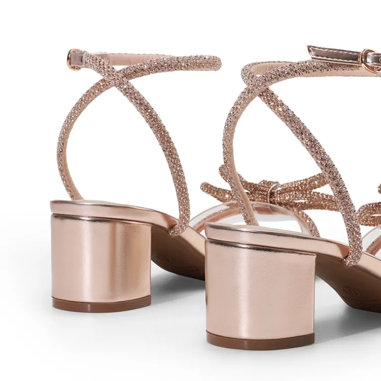Women’s Rhinestone Bow Heeled Sandals