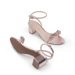 Women’s Rhinestone Bow Heeled Sandals